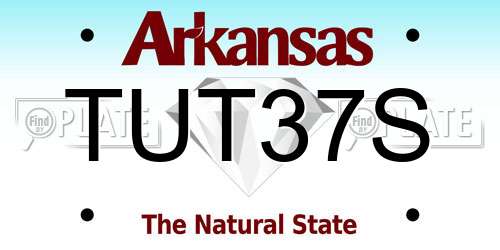 TUT37S Arkansas License Plate