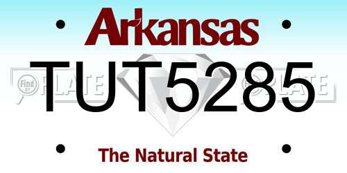 TUT5285 Arkansas License Plate