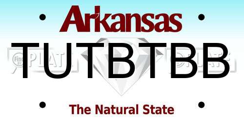 TUTBTBB Arkansas License Plate