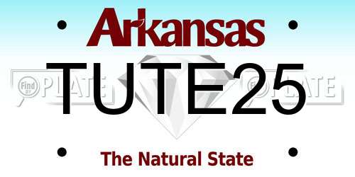 TUTE25 Arkansas License Plate