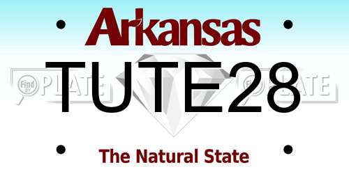 TUTE28 Arkansas License Plate