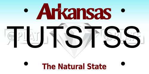 TUTSTSS Arkansas License Plate
