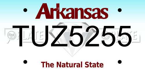 TUZ5255 Arkansas License Plate