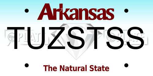 TUZSTSS Arkansas License Plate