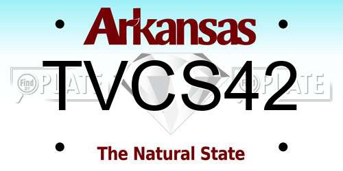 TVCS42 Arkansas License Plate
