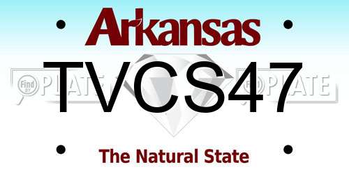 TVCS47 Arkansas License Plate