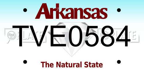TVE0584 Arkansas License Plate