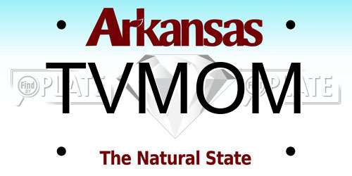 TVMOM Arkansas License Plate