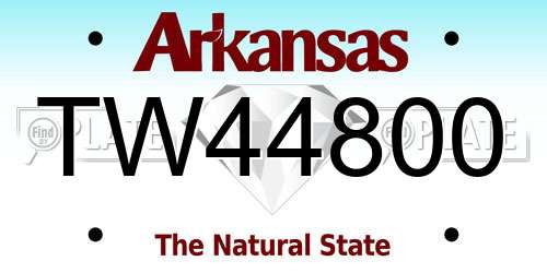 TW44800 Arkansas License Plate