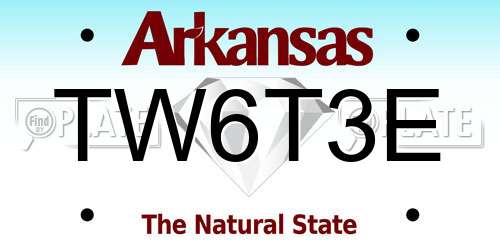 TW6T3E Arkansas License Plate