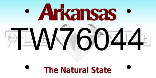 TW76044 Arkansas License Plate