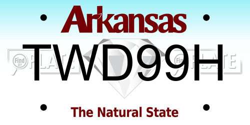 TWD99H Arkansas License Plate