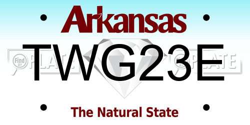 TWG23E Arkansas License Plate