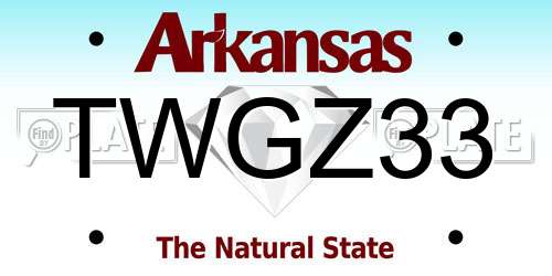 TWGZ33 Arkansas License Plate