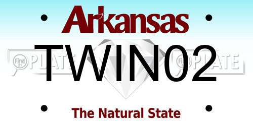 TWIN02 Arkansas License Plate
