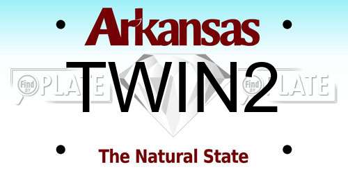 TWIN2 Arkansas License Plate