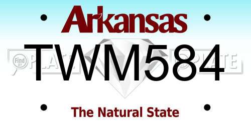 TWM584 Arkansas License Plate