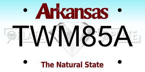 TWM85A Arkansas License Plate