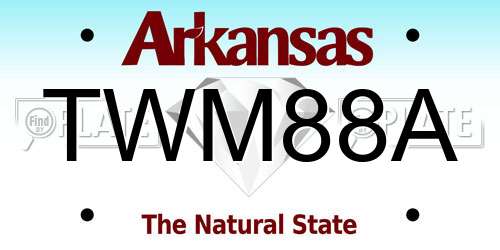TWM88A Arkansas License Plate