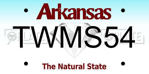 TWMS54 Arkansas License Plate
