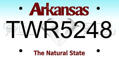 TWR5248 Arkansas License Plate