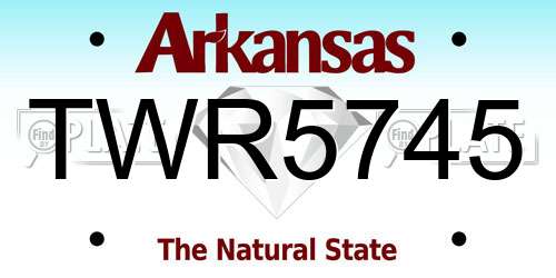 TWR5745 Arkansas License Plate