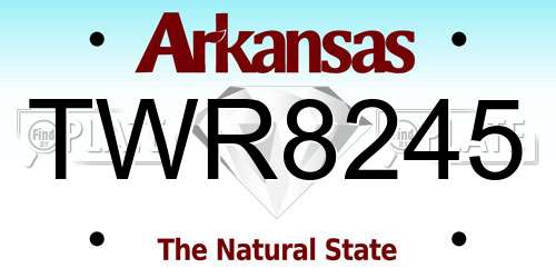 TWR8245 Arkansas License Plate