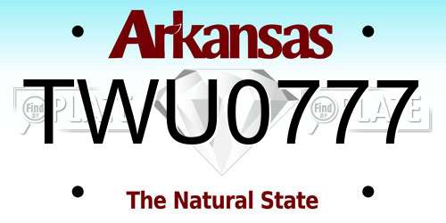 TWU0777 Arkansas License Plate