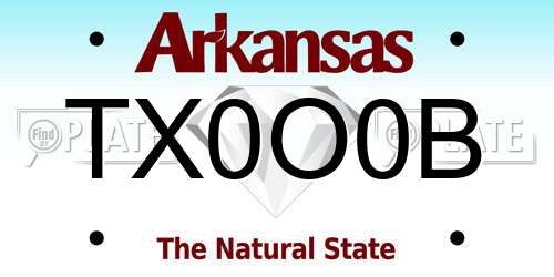 TX0O0B Arkansas License Plate