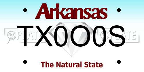 TX0O0S Arkansas License Plate