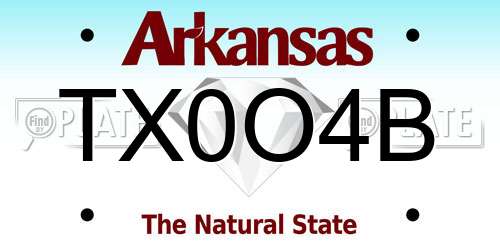 TX0O4B Arkansas License Plate