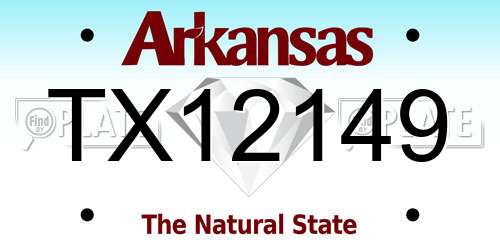 TX12149 Arkansas License Plate