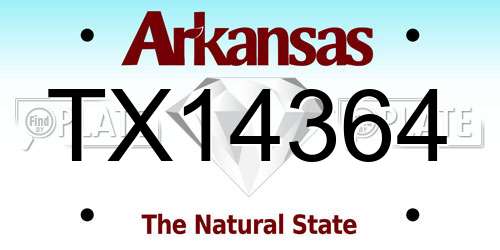 TX14364 Arkansas License Plate