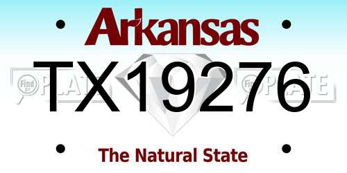TX19276 Arkansas License Plate