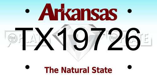 TX19726 Arkansas License Plate