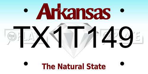 TX1T149 Arkansas License Plate