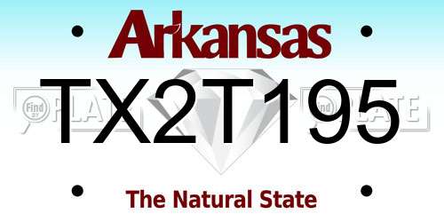 TX2T195 Arkansas License Plate
