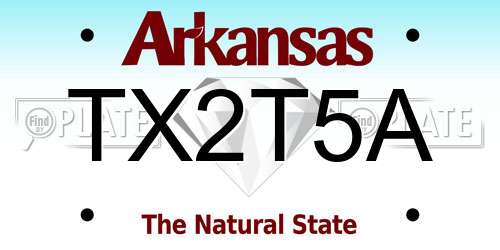 TX2T5A Arkansas License Plate