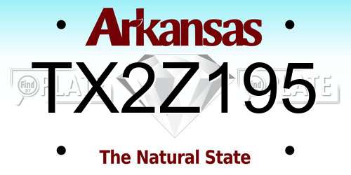 TX2Z195 Arkansas License Plate