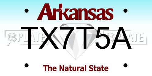 TX7T5A Arkansas License Plate