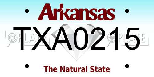 TXA0215 Arkansas License Plate