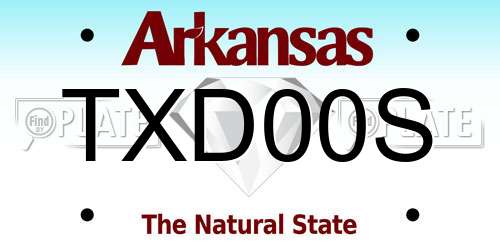 TXD00S Arkansas License Plate