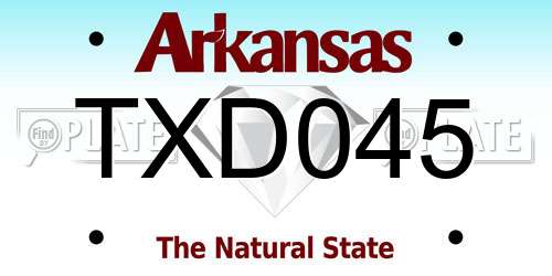 TXD045 Arkansas License Plate