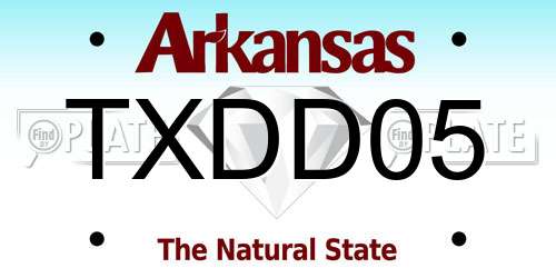 TXDD05 Arkansas License Plate