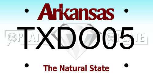TXDO05 Arkansas License Plate