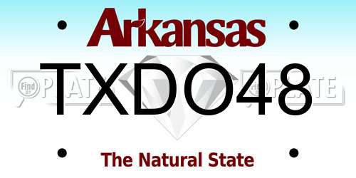 TXDO48 Arkansas License Plate