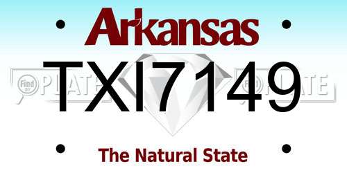 TXI7149 Arkansas License Plate