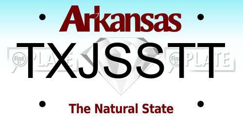 TXJSSTT Arkansas License Plate