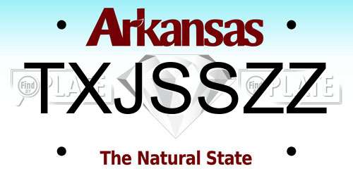 TXJSSZZ Arkansas License Plate