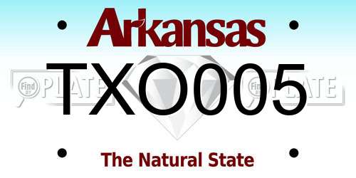 TXO005 Arkansas License Plate